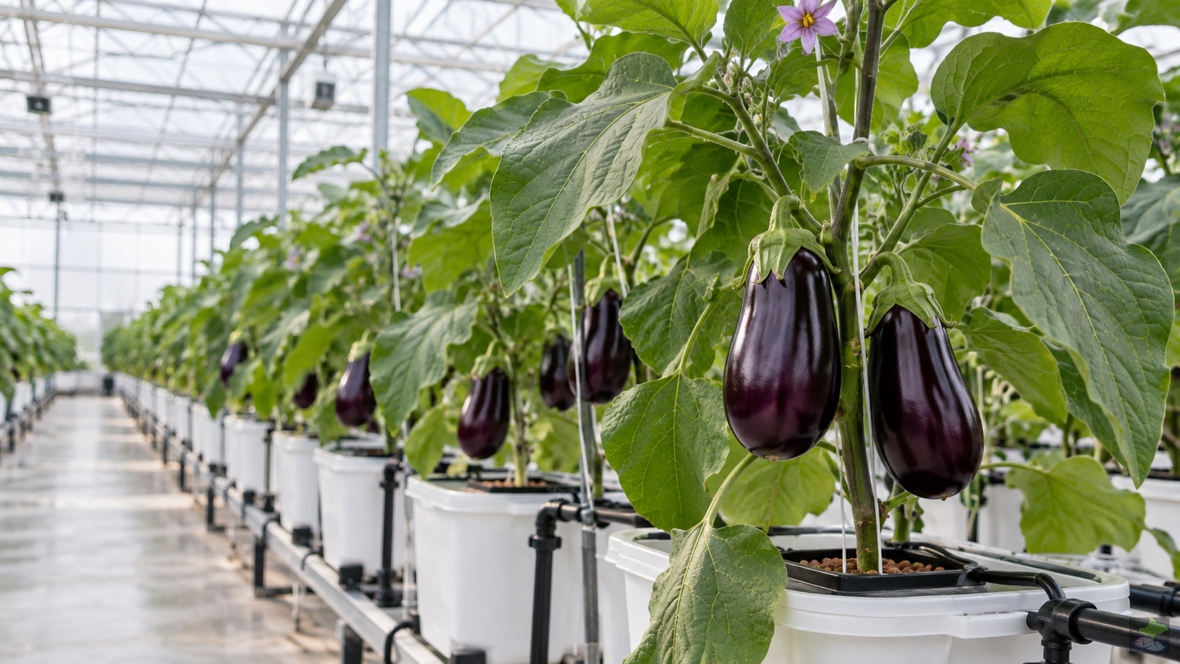 Aubergine im hydroponischen Anbau