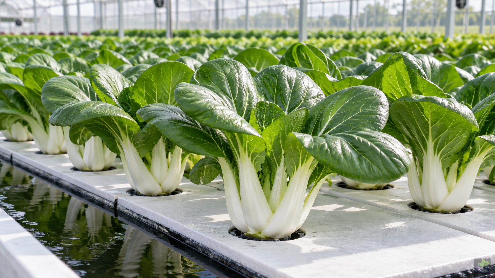 Pak Choi im hydroponischen Anbau