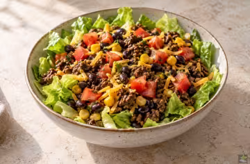 Rindfleisch-Taco-Salat