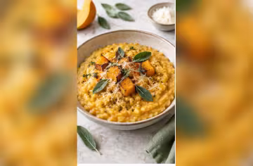 Cremiges Kürbis-Salbei-Risotto