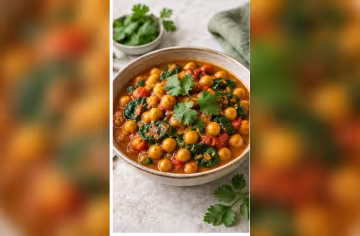 Kichererbsen-Gemüse-Curry mit Spinat