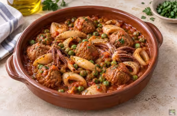 Sepia con albóndigas