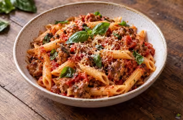 Scharfe Wurstpasta