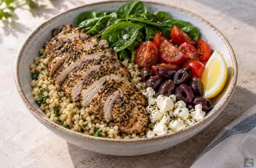 Za’atar-Hähnchen-Bulgur-Bowls